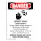 Signmission OSHA, LockoutTagout Paddlewheel, 10in X 7in Rigid Plastic, 7" W, 10" L, Portrait, OS-DS-P-710-V-2432 OS-DS-P-710-V-2432 - alternate 1